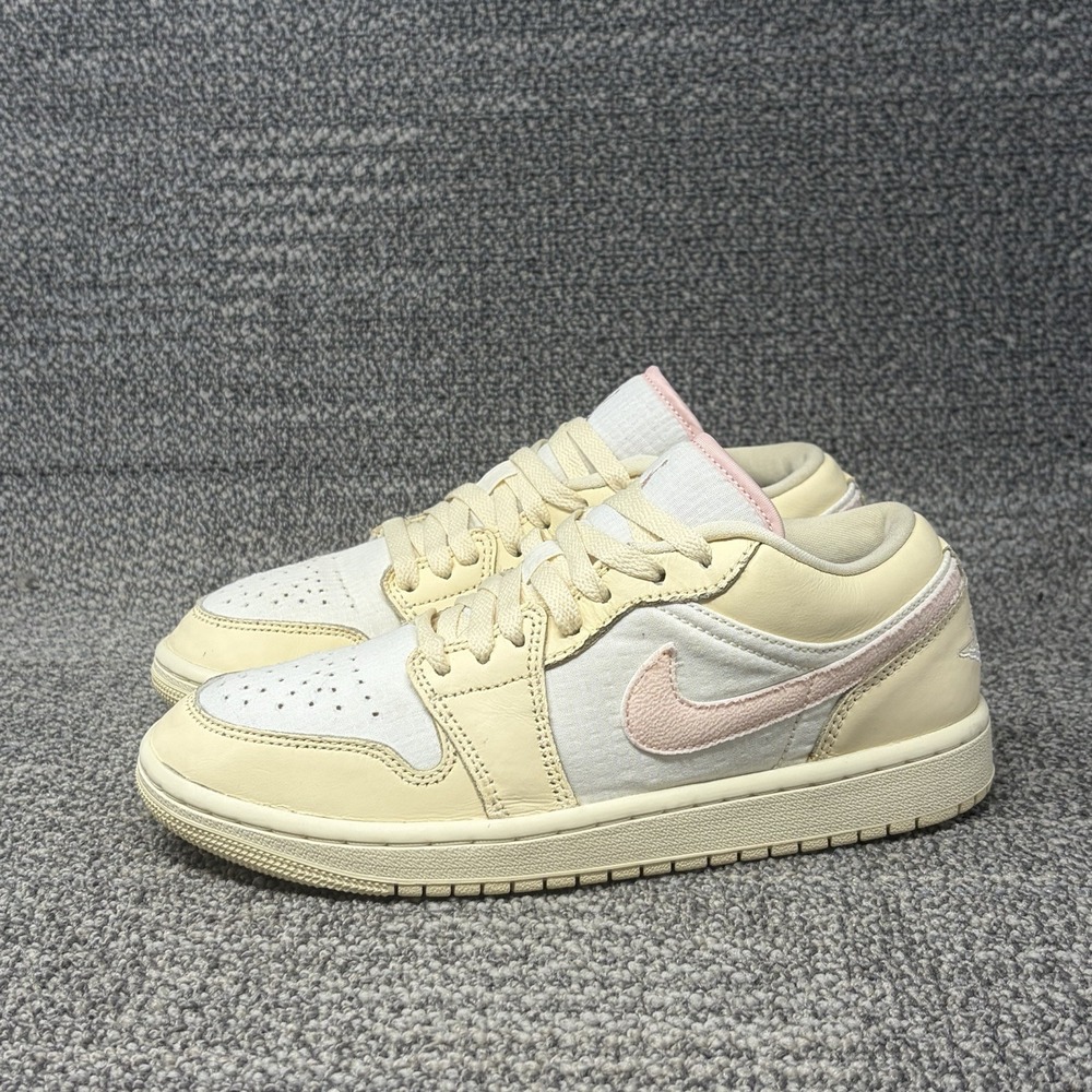 Air Jordan 1 Low SE Seersucker Women's 7.5 Muslin Pink Sneakers FQ1925-100